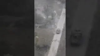 Ukrainian armored personnel carrier and tank stop the invaders in the Pokrovsk direction #war #short