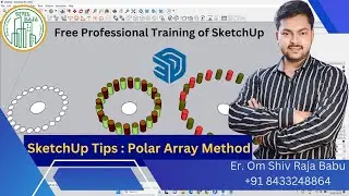 SketchUp Tips || Polar Array || Free Professional Training of SketchUp || SketchUp Radial Array 360