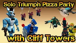 Solo Triumph Pizza Party with Cliff Towers Roblox Tower Defense Simulator