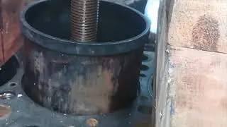 Let's remove the sleeves using our homemade sleeve puller