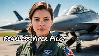 Great Female Pilot Behind the F-16 Viper