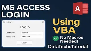 MS Access Login Form Using VBA | Simple Step-by-Step Tutorial for Beginners