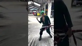 Zoro ends up in a different ANIME 🤣 #shorts #anime #onepiece #cosplay #pokemon