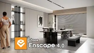 Enscape 4.0 new preview version ! 4K modern tea room interior animation !@Enscape3D