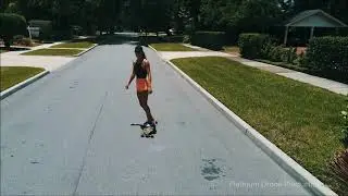Longboarding Girl! Drone Video