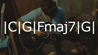 C major guitar backing track  | C-G-Fmaj7-G simple jam track | 88 BPM