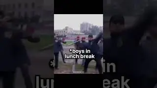 boys in lunch break
