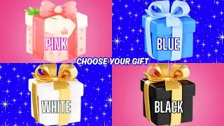 Choose Your Gift🎁 4 Giftbox Challenge Pink, Blue, White or Black🤩😍🤮 #chooseyourgift #pickonekickone