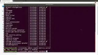 Enabling the Kubernetes Dashboard and the metrics-server