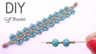 Easy Beaded Bracelet: Useful & Easy Beaded Cuff Bracelet Tutorial for Beginners