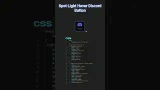 Spot Light Hover Discord Button using HTML and CSS | CSS Animated Hover Button 