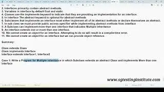 Core Java OOPS Part - 45 | Interface | Multiple Inheritance |  Class | Abstract Class | Interfaces