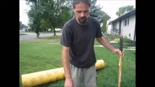 Pouring a lamp post footing