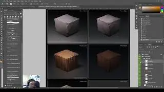 DPaint 4-2 Wood Cube, +Orange Lines, +Orange Glow center, + Highlights layers