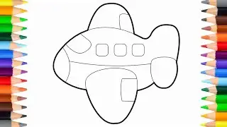 Aeroplane Drawing for Kids How to Draw an Airplane Easy Drawing Color and Draw Coloring Pages
