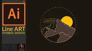 Designing a Linear Style Line art symbol design in Adobe illustrator CC