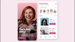 Pet Shop App UI Design With HTML SCSS