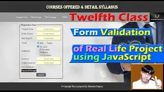 [Complete Form Validation Using JAVASCRIPT] 