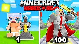 I Survived 100 DAYS as a KNIGHT in a SECRET BASE in Minecraft HARDCORE!