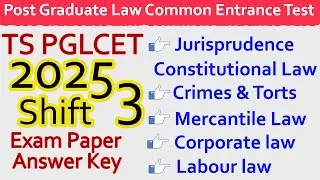 TS PGLCET Previous Exam Paper Answer Key 2025  