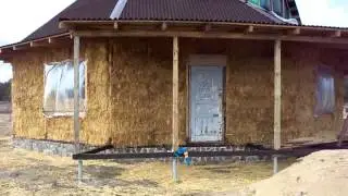 Дом из соломенных блоков под Полтавой. www.biohouse.com.ua