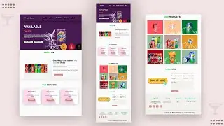 Drinks Website | Website Design | Landing page design tutorial Using HTML/CSS/JS | HTML/CSS Project