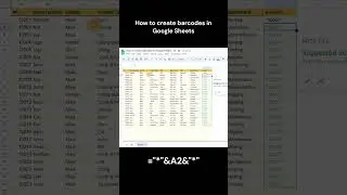 How to create barcodes in Google Sheets 