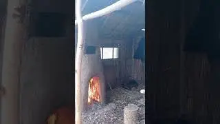 Бушкрафт построить печь камин из палки 
