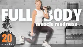 20 Minute FULL BODY MUSCLE MADNESS Workout | Unilateral Dumbbell Strength