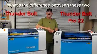 Thunder Bolt & Bolt Pro 22 Comparison for cutting and engraving Ply, Tumblers and Leatherette