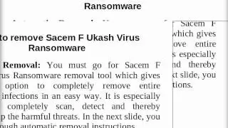 Remove Sacem F Ukash Virus: Steps to Delete Sacem F Ukash Virus Easily and Safely