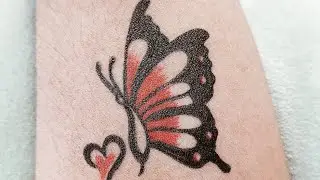 Beautiful butterfly tattoo design 🦋 #new #butterflytattoo #love #beautiful #shortvideo #latest #easy