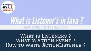 What is Listener's, Action Event in Java | Java Swing Tutorial 