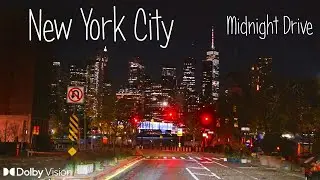 Midnight Drive in New York City - Driving Tour 4K HDR