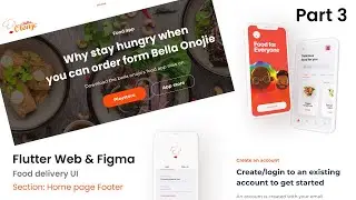 Flutter web food delivery UI  - Footer - Part 3