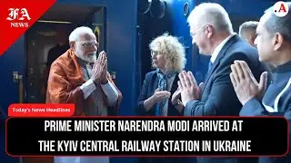 Prime Minister Narendra Modi arrived at the Kyiv Central Railway Station in Ukraine