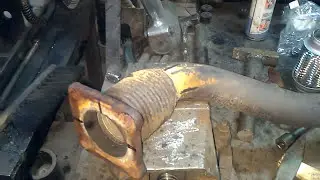Замена гофры глушителя.