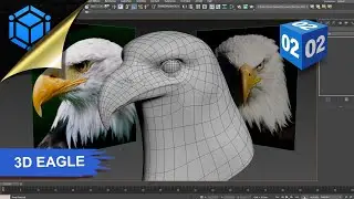 🦅 Como Modelar uma CABEÇA DE ÁGUIA 3D no 3ds Max - (02 de 07)