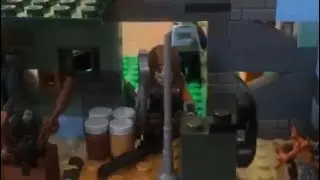 Lego model of a raid on the house. Lego zombie apocalypse
