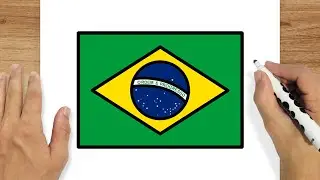COMO DESENHAR A BANDEIRA DO BRASIL FÁCIL