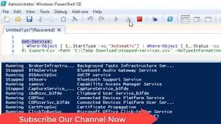 Powershell Get Service Multiple Computers   Get-stopped Services From A Server Top Video