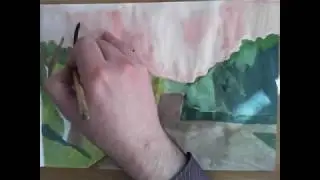 Цветущая вишня. Работа цветом