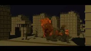 destruction by explosion in Houdini || Air strike building demolition in Houdini