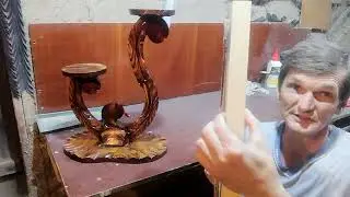 Изготовление резной подставки под цветы.