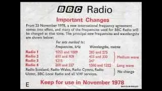 King's Singers - BBC Radio frequency changes 1978