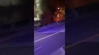 Large fire damages bridge along Cheshire Bridge Road in northeast Atlanta