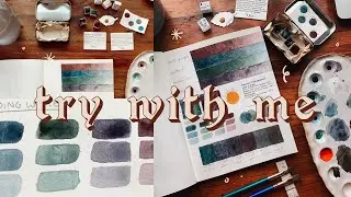 trying the midnight palette! ✤ hand-made watercolor paints by the amazing sketchbook co