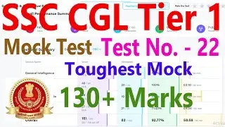 🎯SSC CGL 2024 Toughest Mock Test No.- 22 Testbook |Target SSC CGL 2024, Math,GK, Reasoning & English