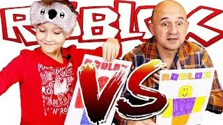 Челлендж 3 маркера, рисуем roblox. Папа в прострации от познаний Влада!