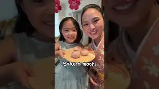 Japanese Mom & Daughter Make SakuraMochi in the US